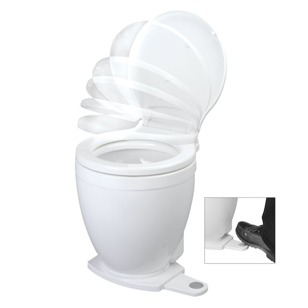Lite Flush Electric 12V Toilet w/Footswitch